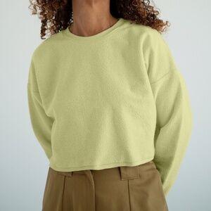 Selva / Negra Santi Sweatshirt in Pale Citron Green | Size M/L